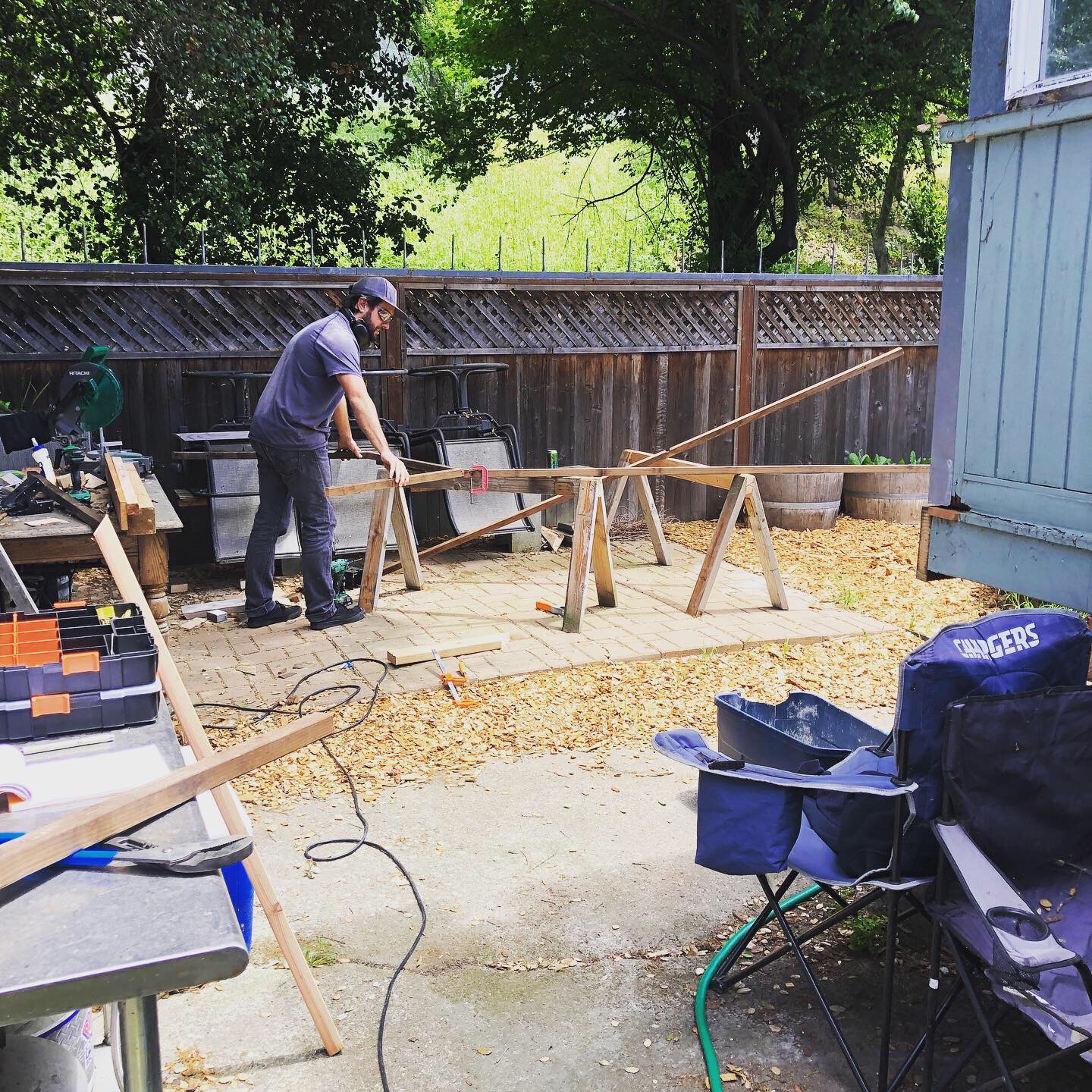Setting up the pieces for glue-up